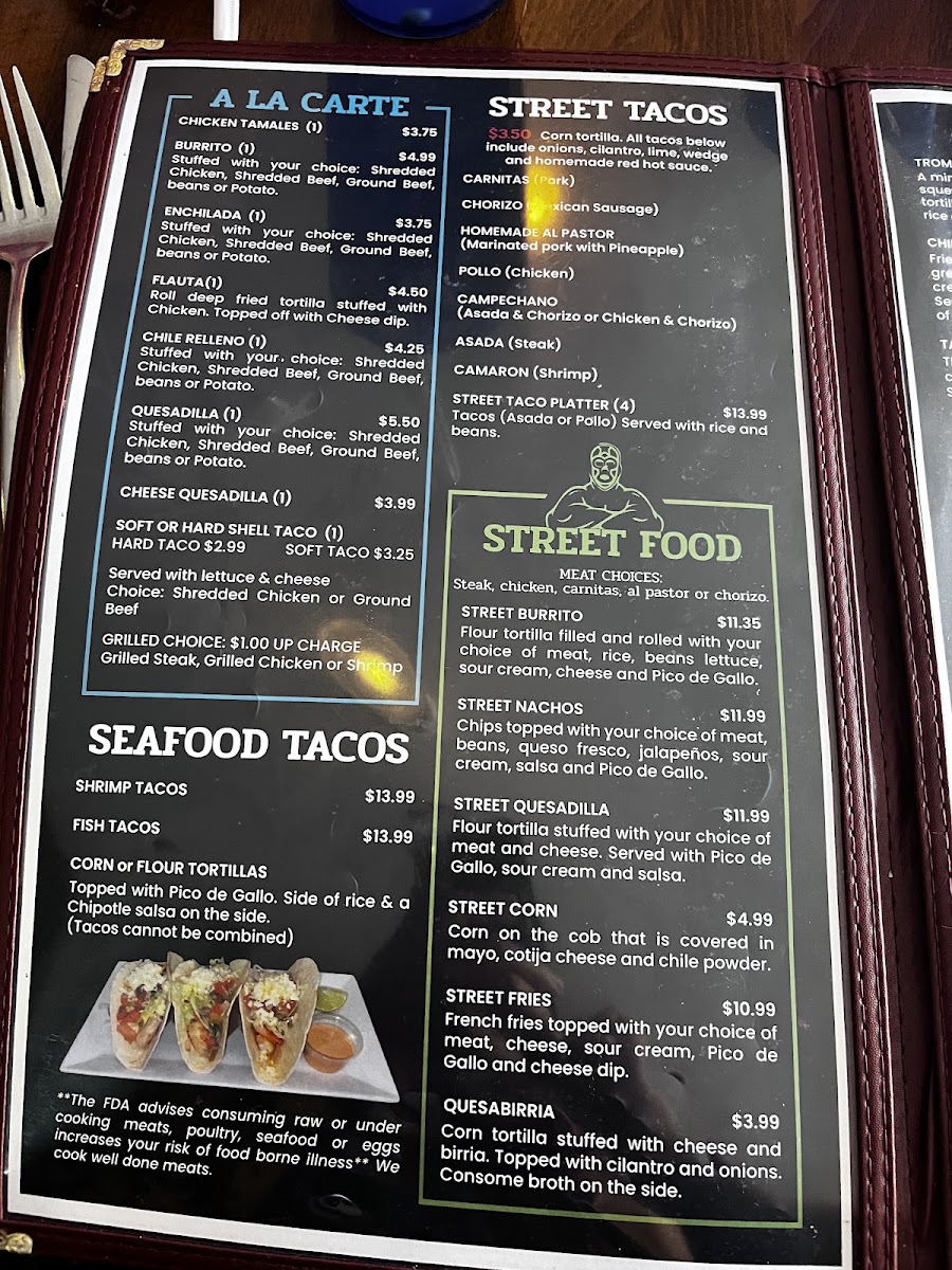 Rancho Azteca | Mexican Restaurant menu board