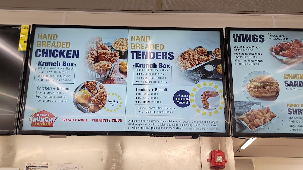 Boulevard Stop Mart - Krispy Krunchy Chicken menu board