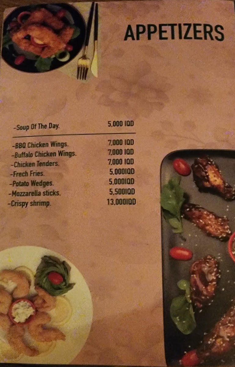 Gantha Cafe- کافێ گەنثا menu board