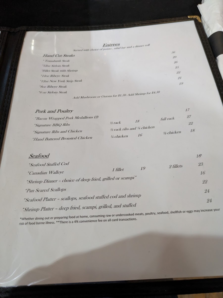 JS Supper Club and Catering menu board