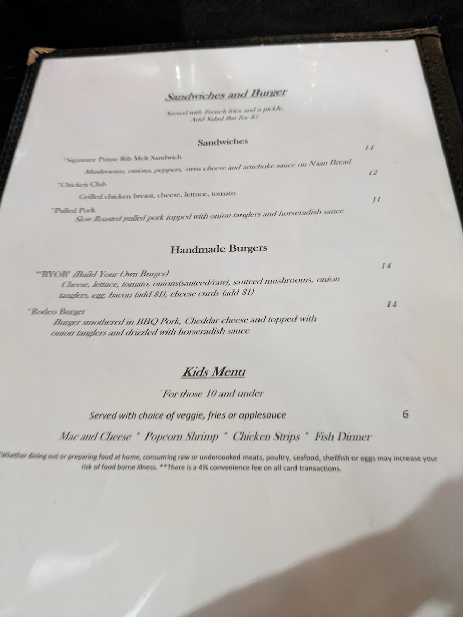 JS Supper Club and Catering menu board