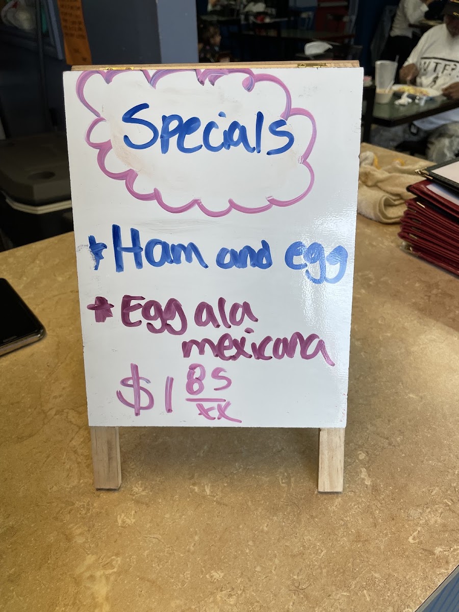 Victoria's Kitchen menu board