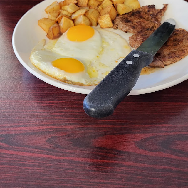 A - 2 Eggs Bacon & Potatoes