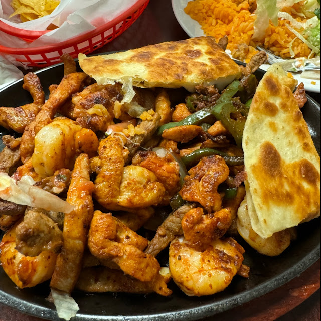 Chicken Steak and Shrimp Fajitas