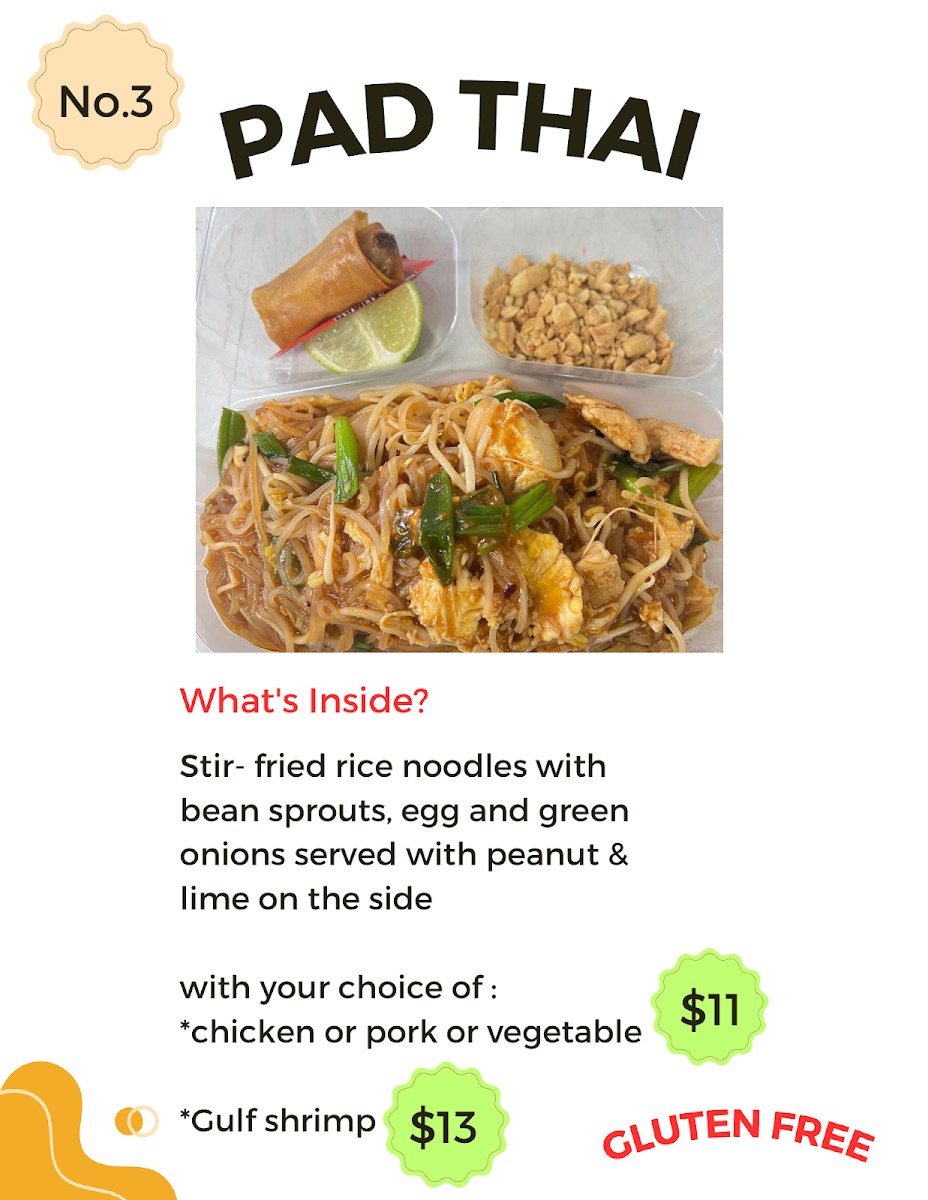 Noni's Thai Kitchen menu board