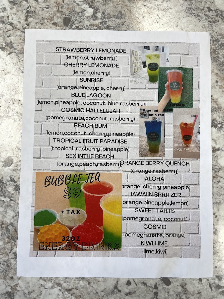 Oldham Nutrición menu board