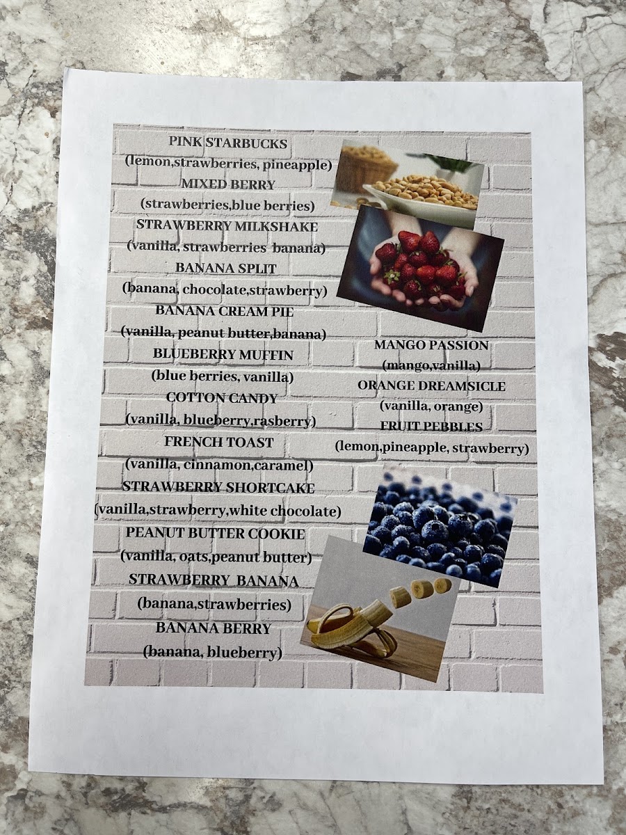 Oldham Nutrición menu board