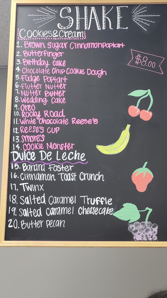 Oldham Nutrición menu board
