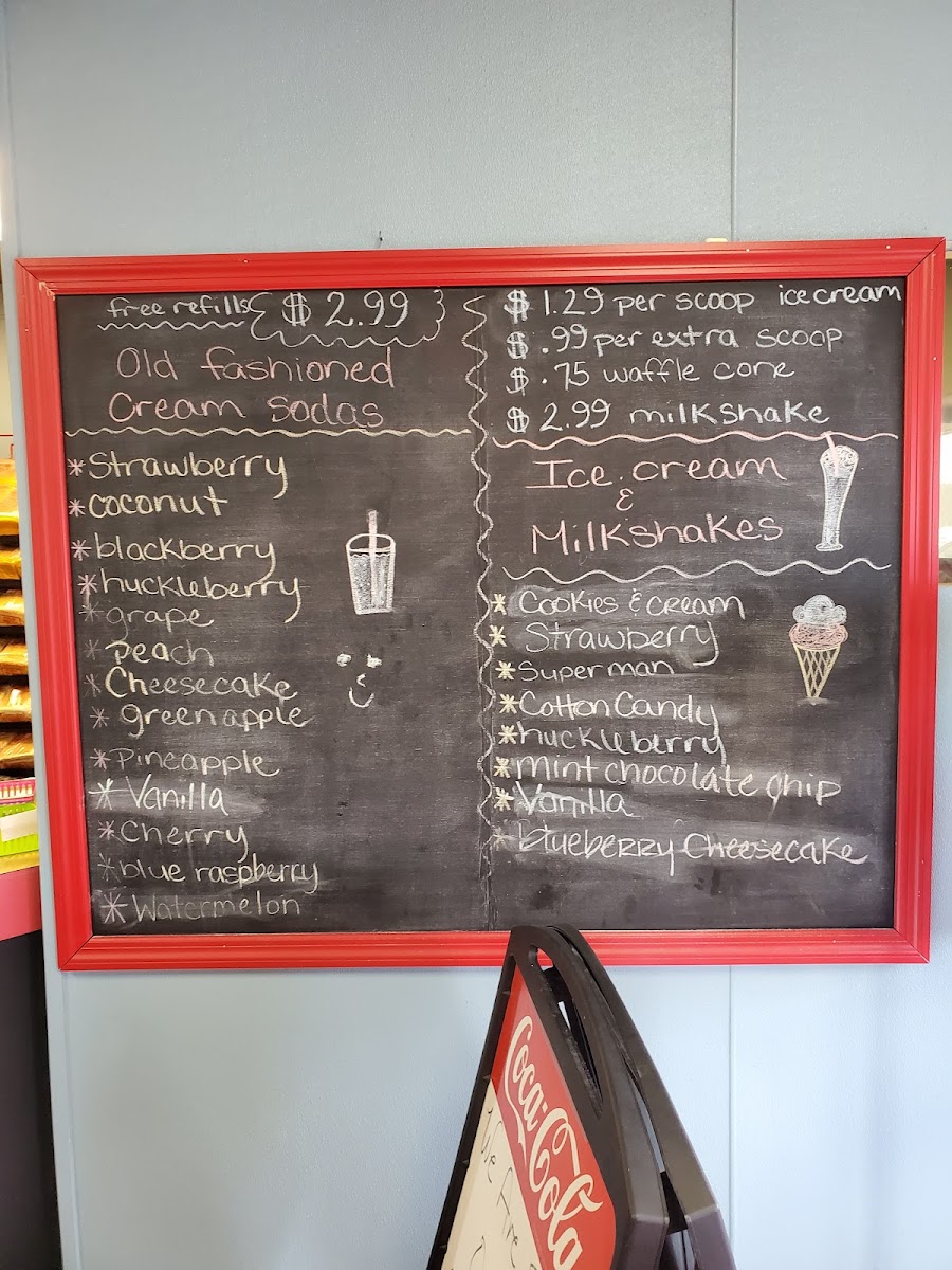 West End Diner menu board