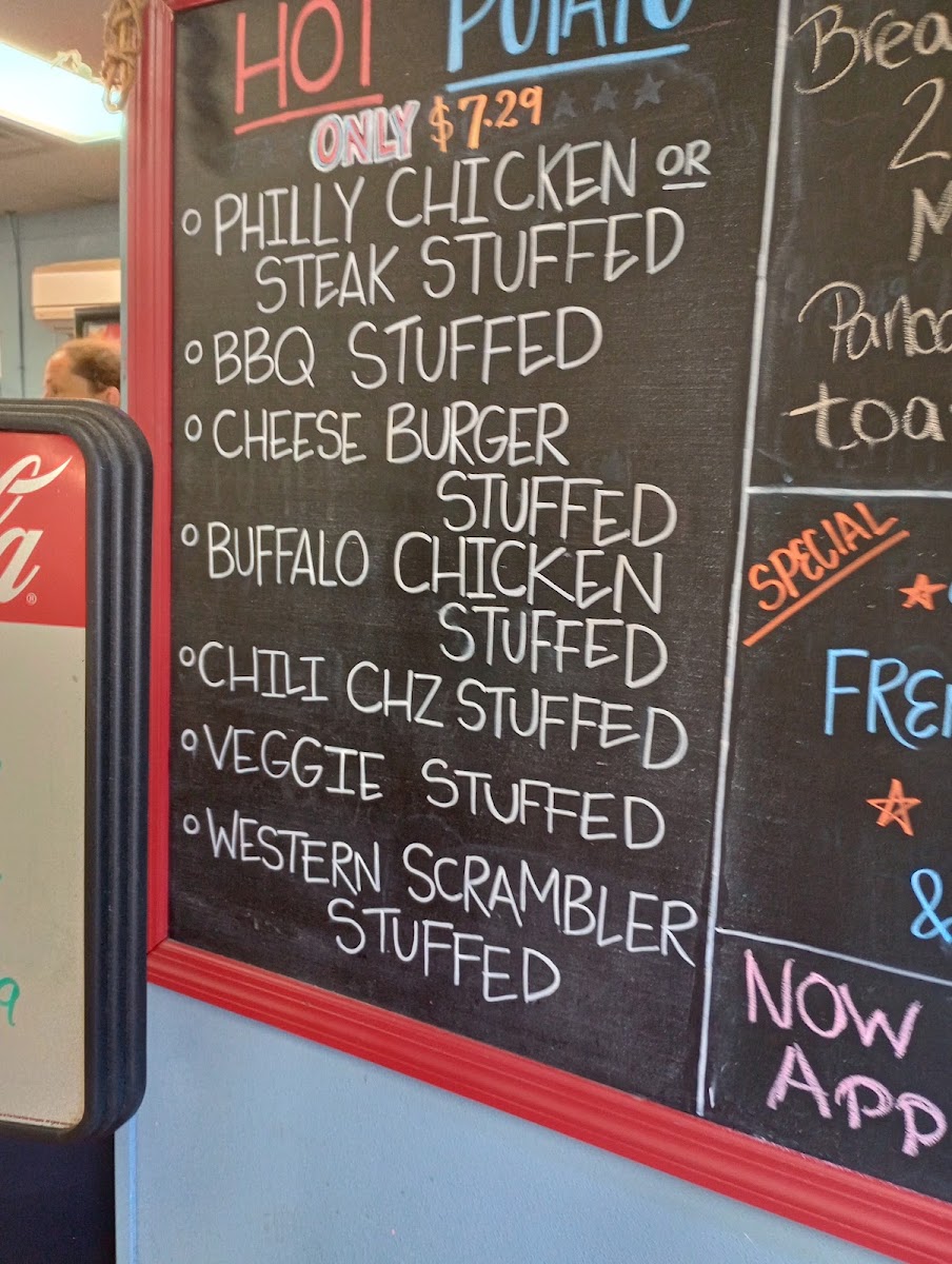 West End Diner menu board