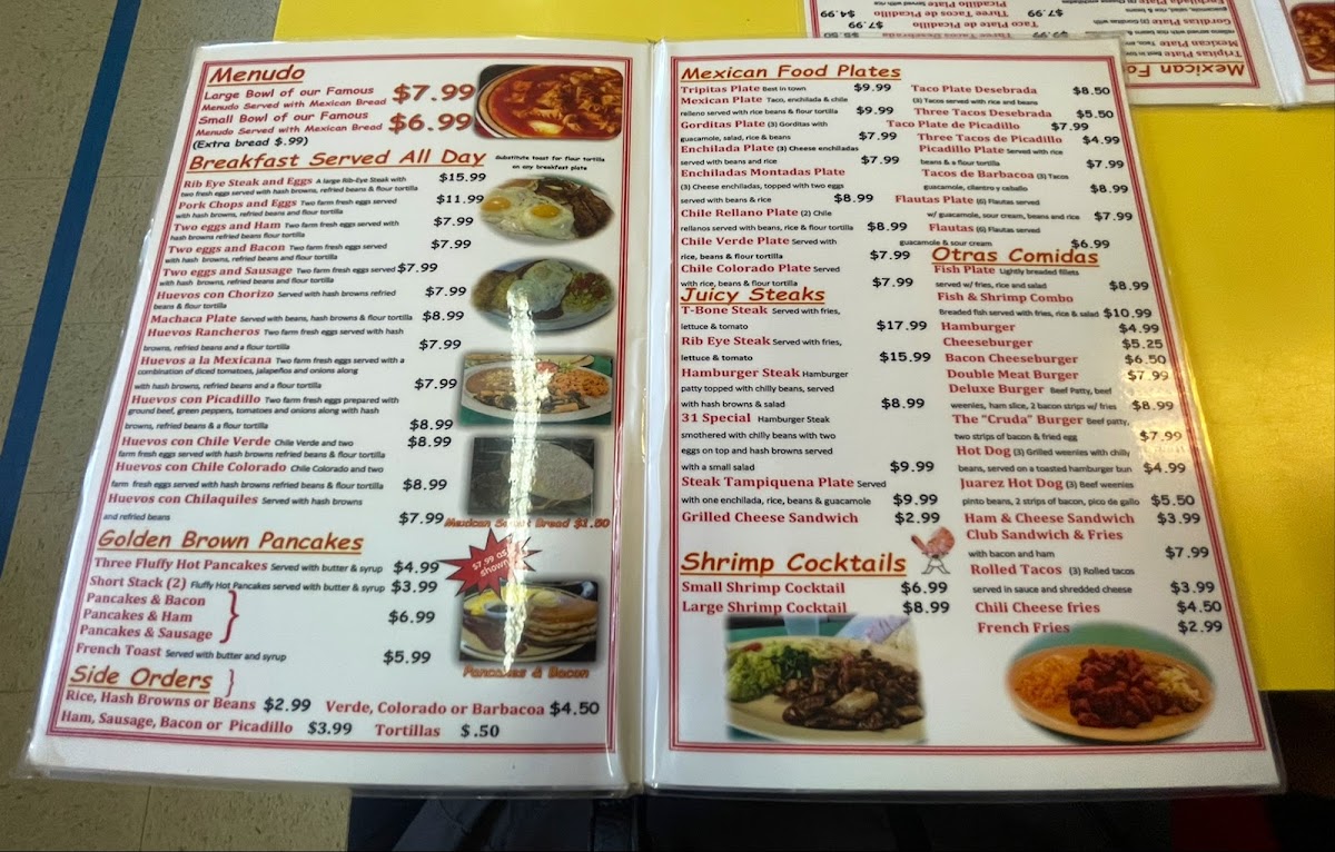 Jaime's Hut menu board