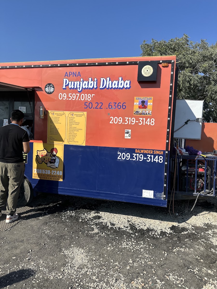 Apna Punjabi Dhaba menu board
