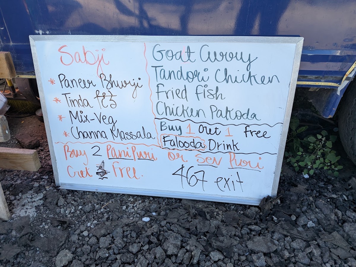 Apna Punjabi Dhaba menu board