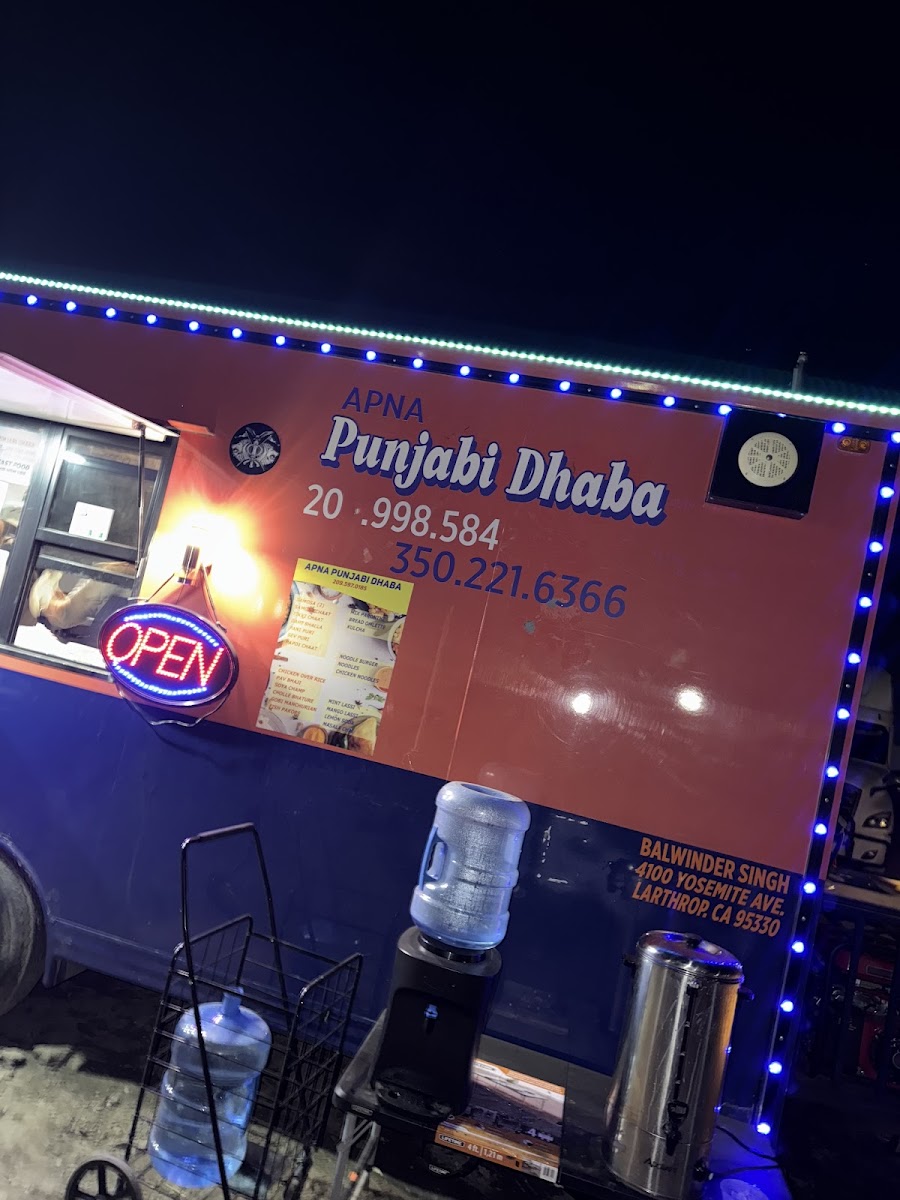Apna Punjabi Dhaba menu board