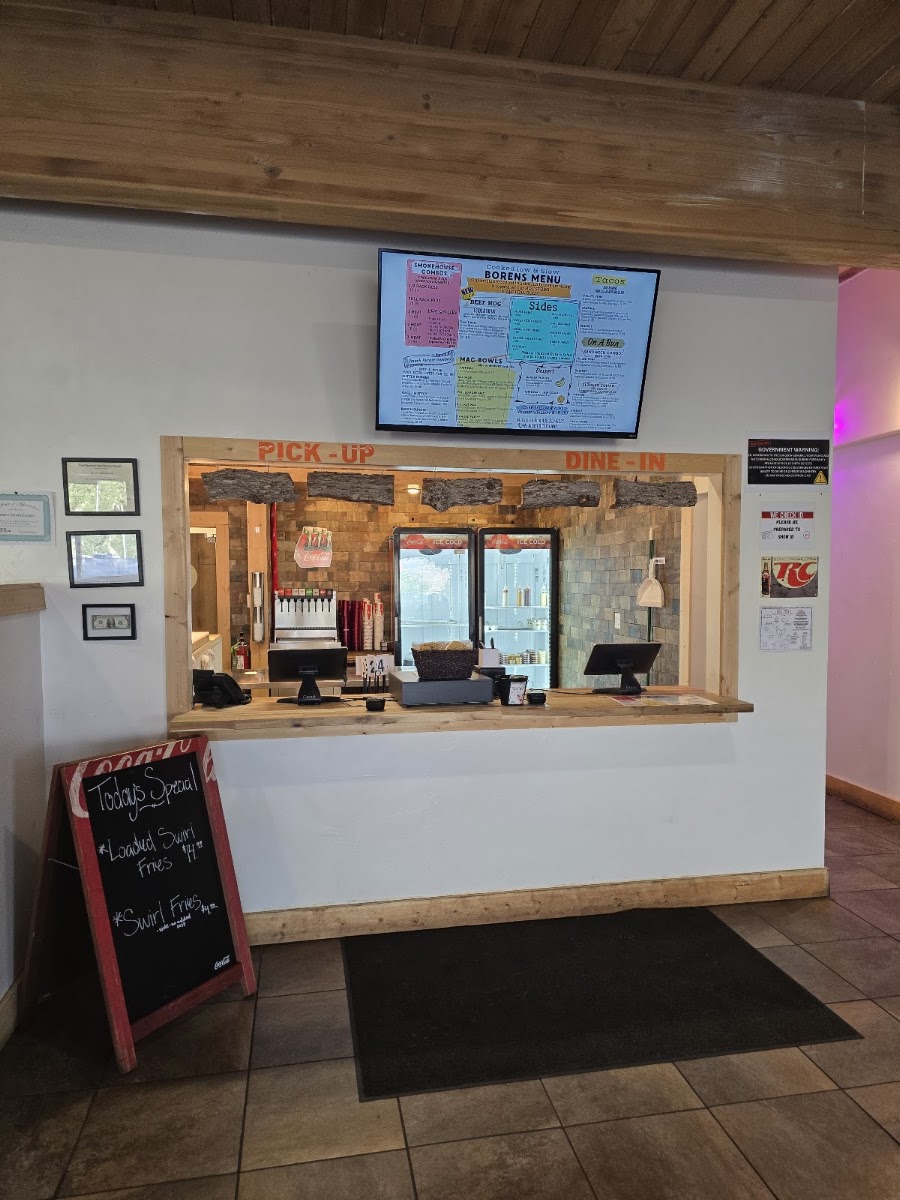 Borens Smokehouse menu board
