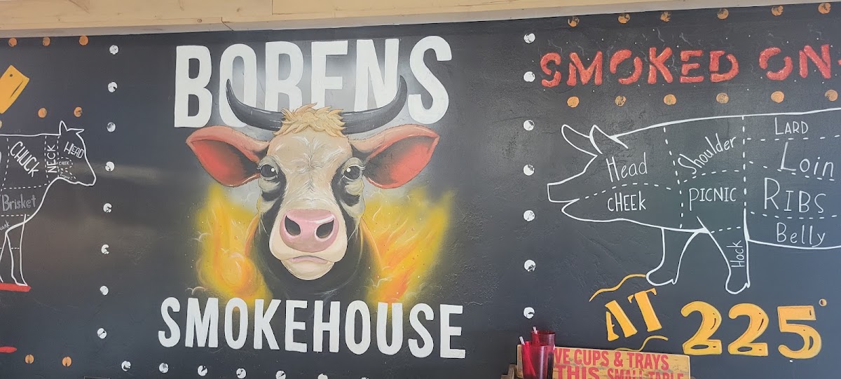 Borens Smokehouse menu board
