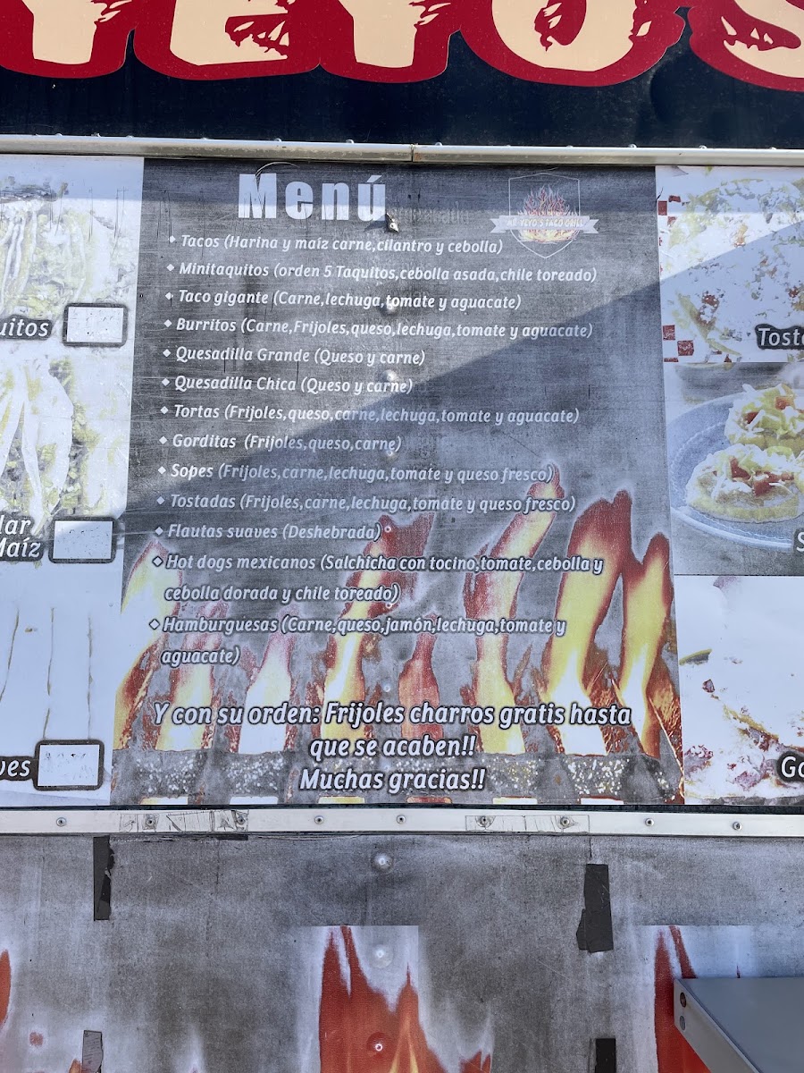 Mr. Yeyo’s Taco Grill (Food Truck) menu board