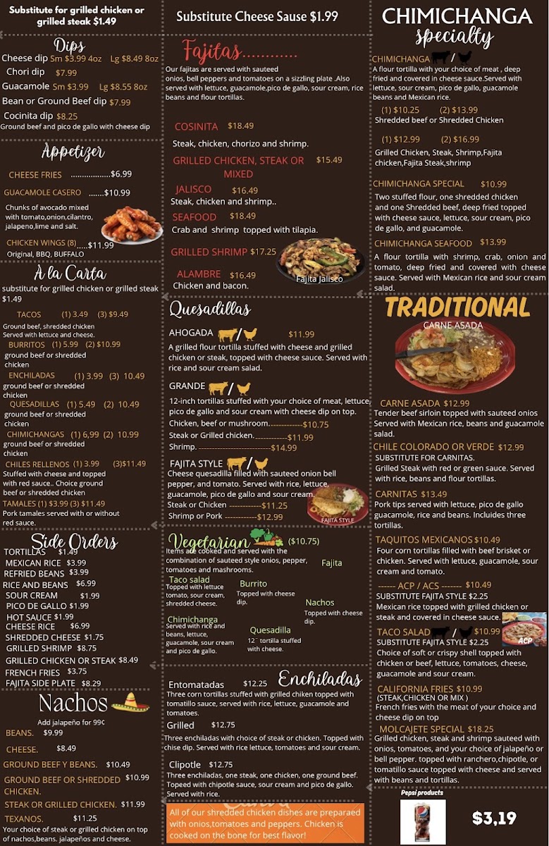 La Cosinita | Mexican menu board