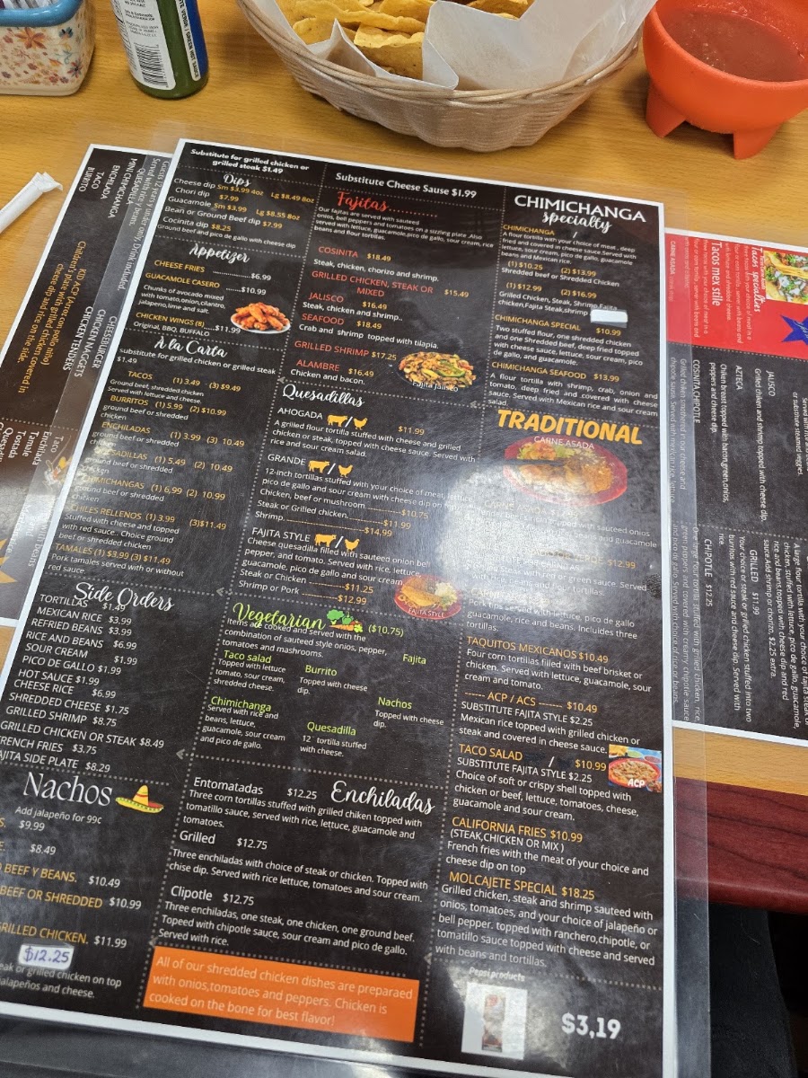 La Cosinita | Mexican menu board