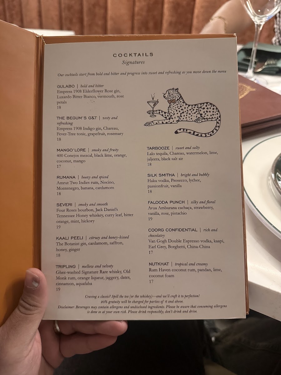 INDIBAR menu board