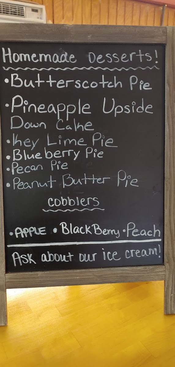 Jack's Place menu board