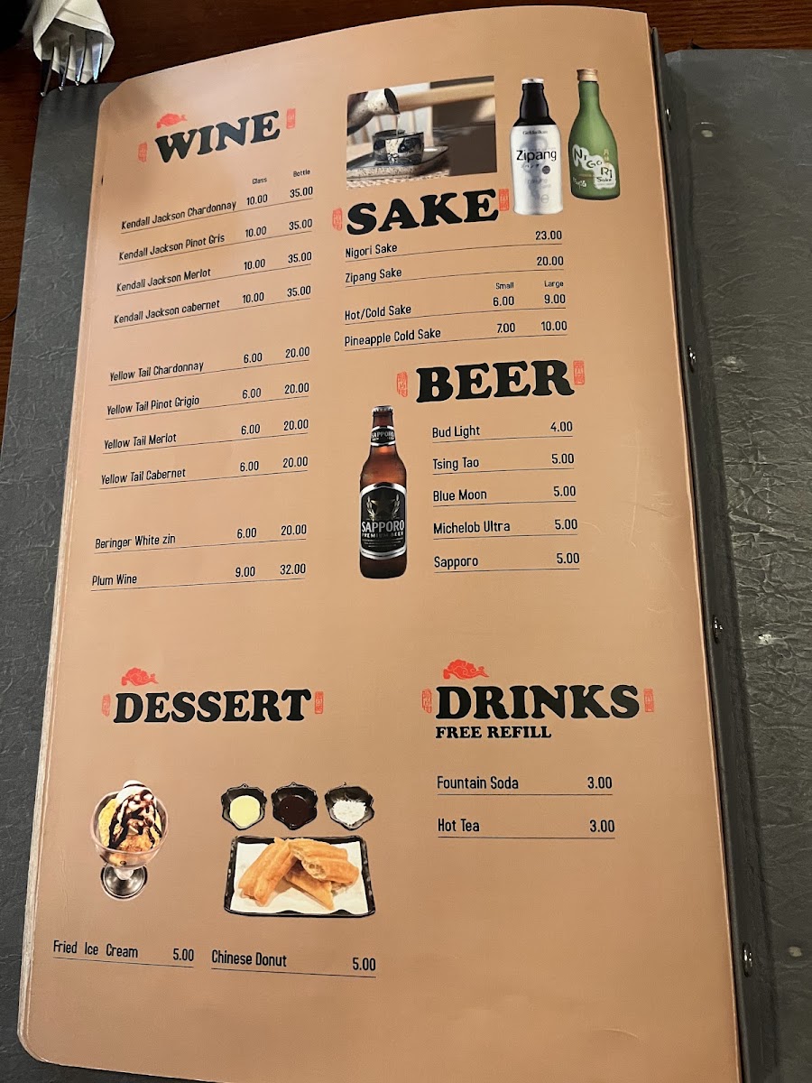 Magic Noodle menu board