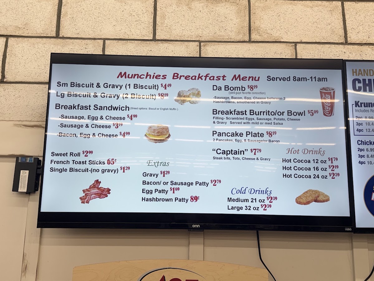 Munchies menu board