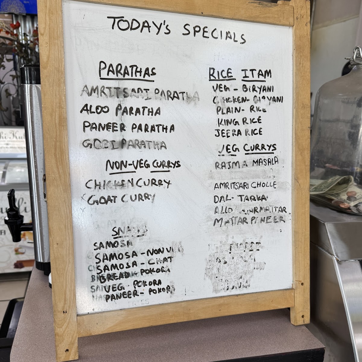 Sisters Dhaba ਭੈਣਾਂ ਦਾ ਢਾਬਾ menu board