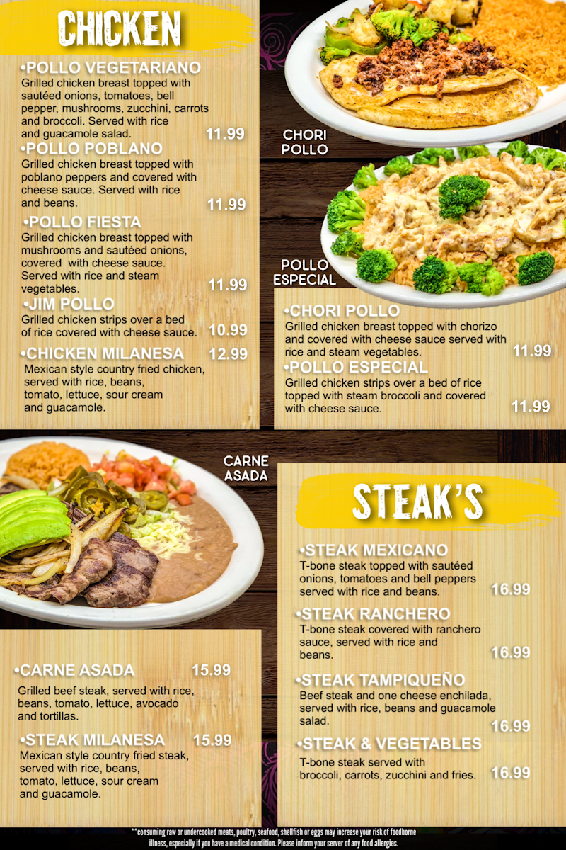 Las Fajitas | Mexican menu board