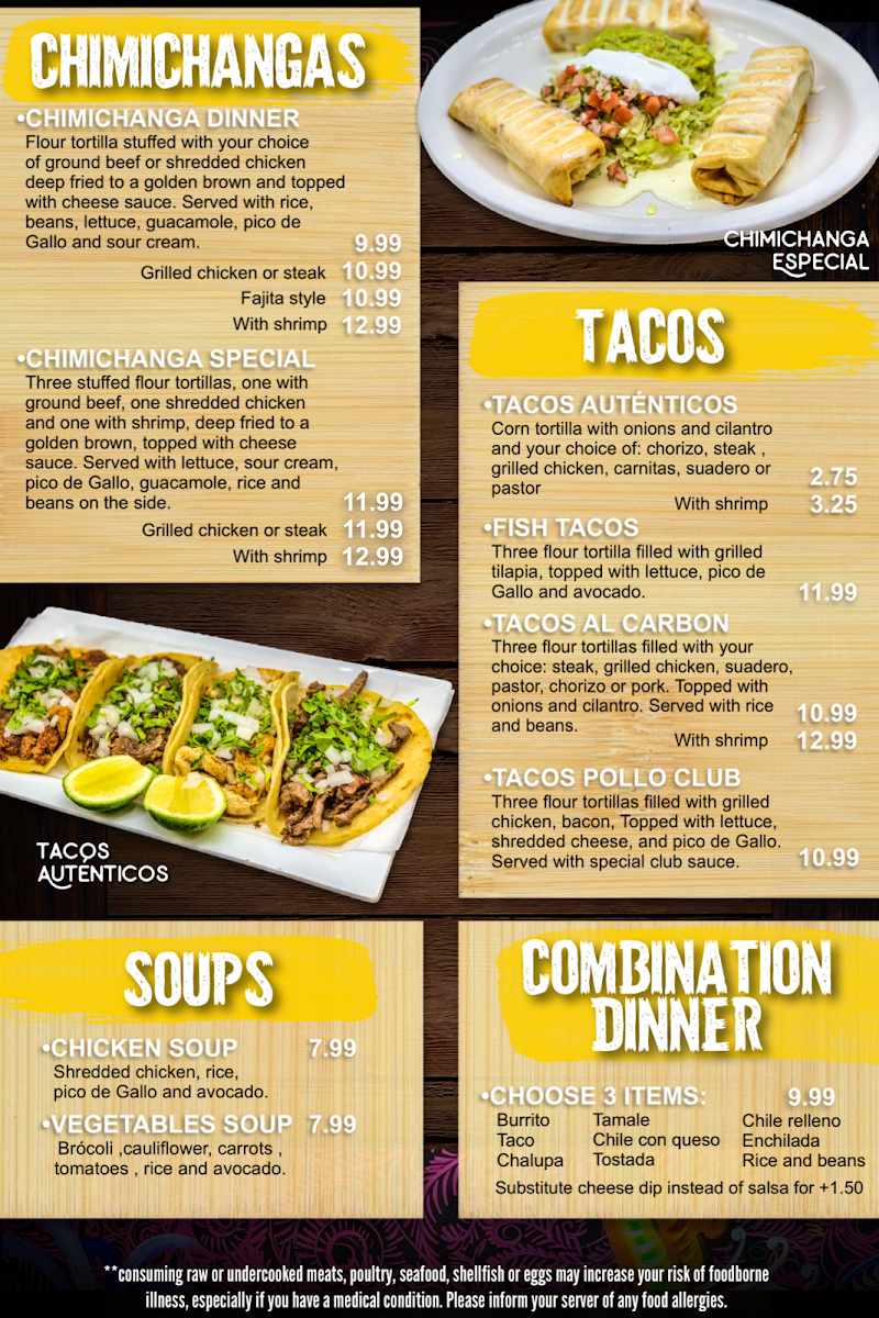 Las Fajitas | Mexican menu board
