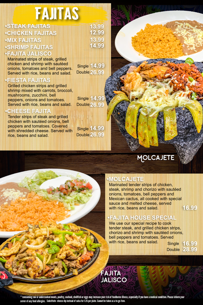 Las Fajitas | Mexican menu board