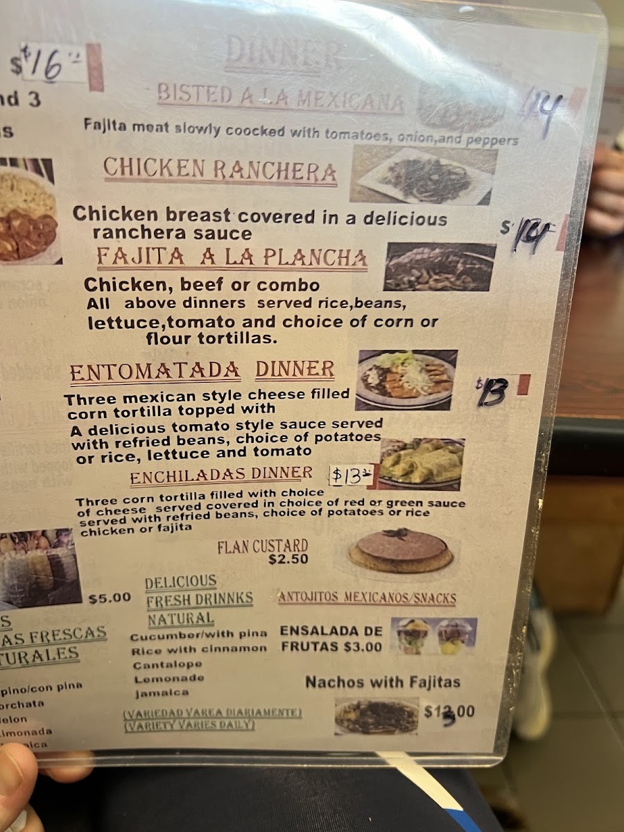 Perla's Taqueria #2 menu board