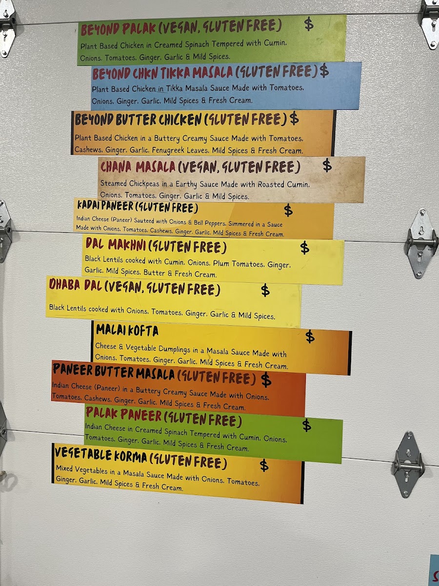 The Dhaba Express menu board