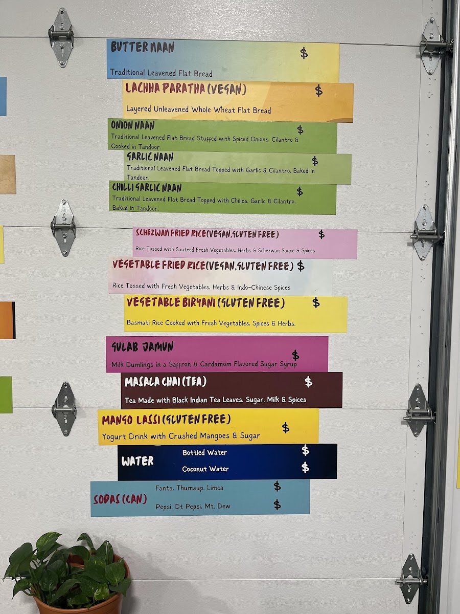 The Dhaba Express menu board