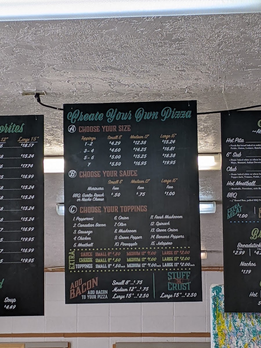 Tjs Rent-A-Flick menu board