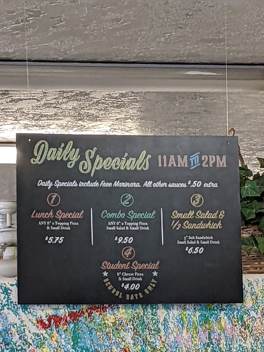 Tjs Rent-A-Flick menu board