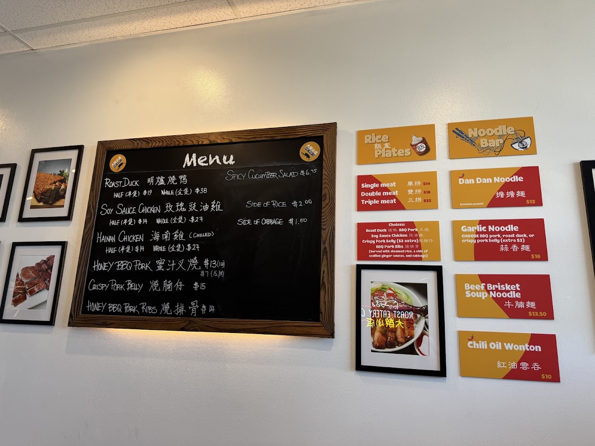 Roast Eatery Co menu board