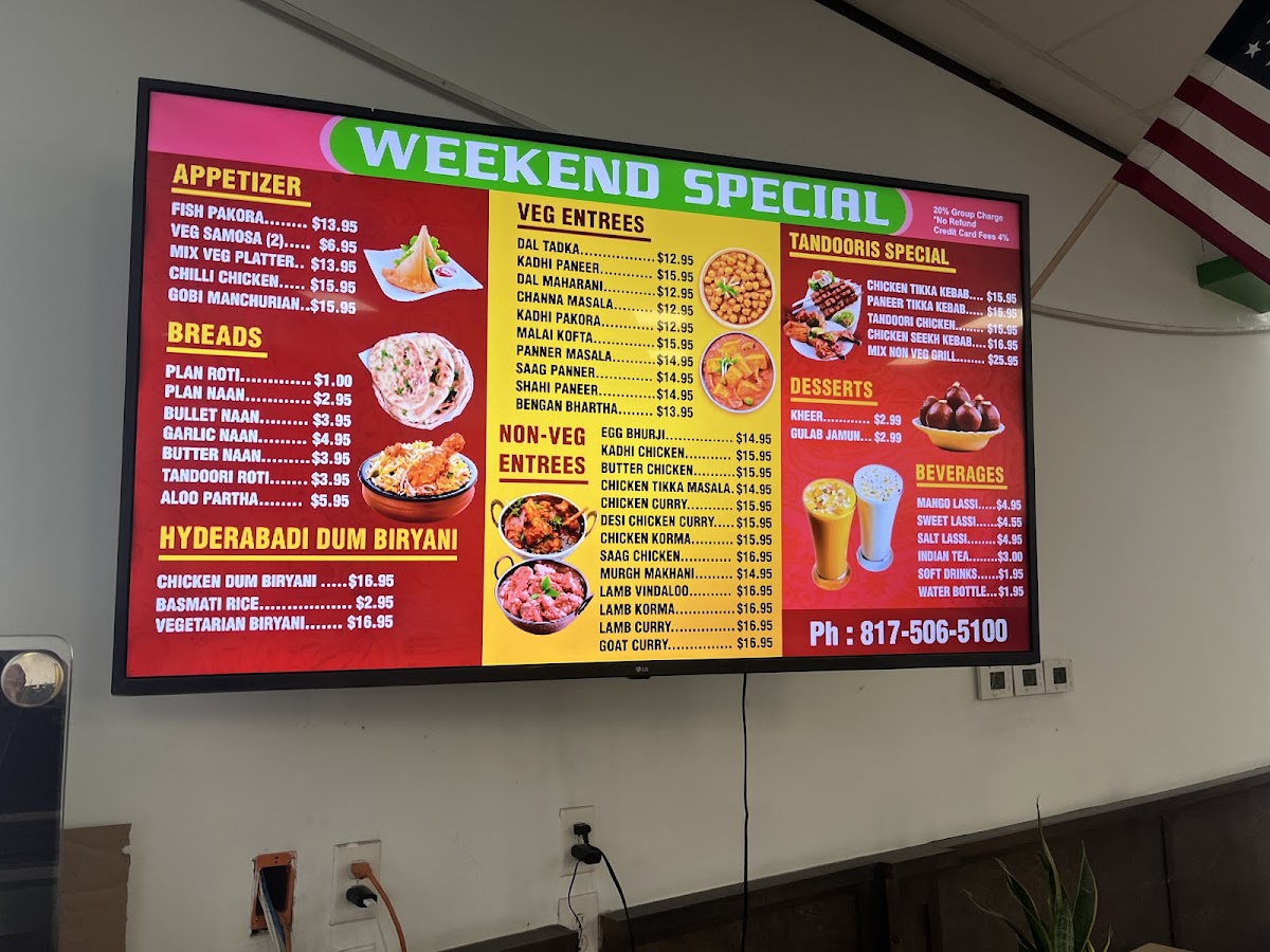 Punjabi Dhaba menu board