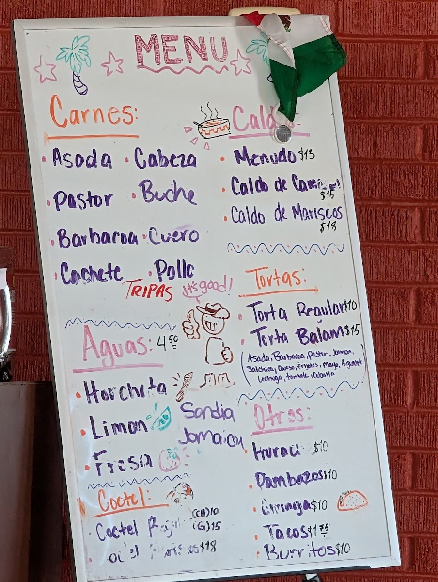 Chilambalam menu board