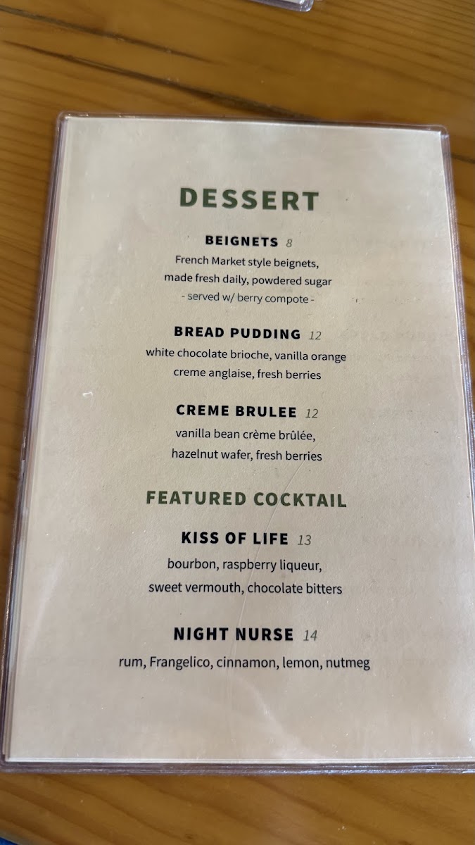 Eight Acres | Kitchen & Bar menu board