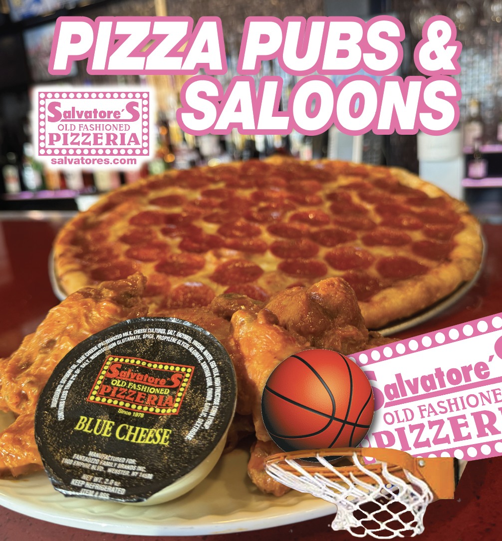 Salvatore's Old Fashioned Pizzeria menu board