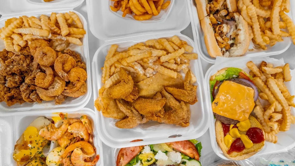 Tasty seafood chicken and subs