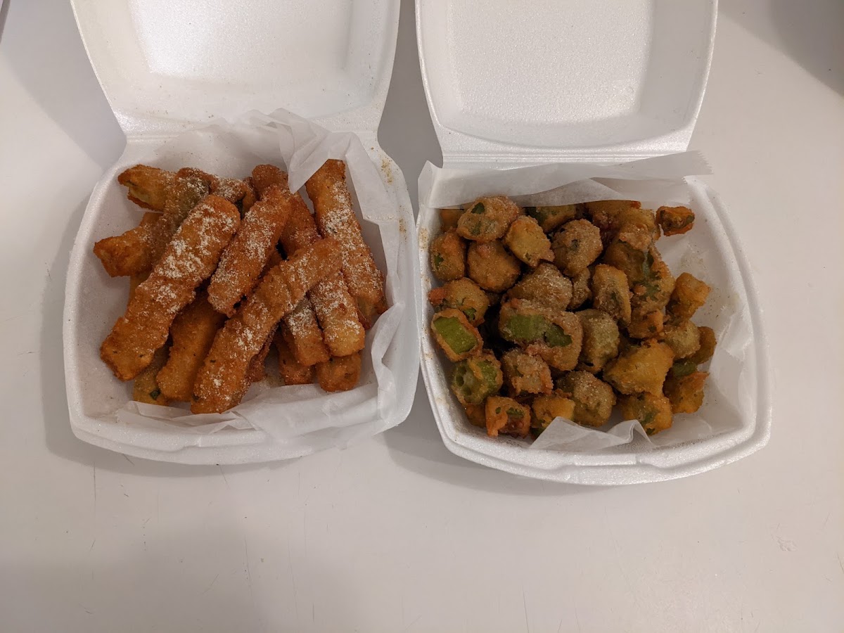 Tasty seafood chicken and subs