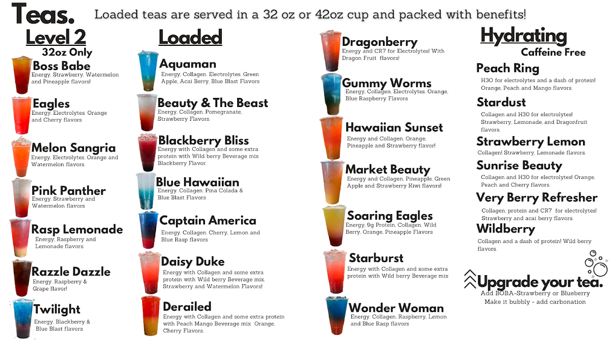 Inside Out Nutrition menu board