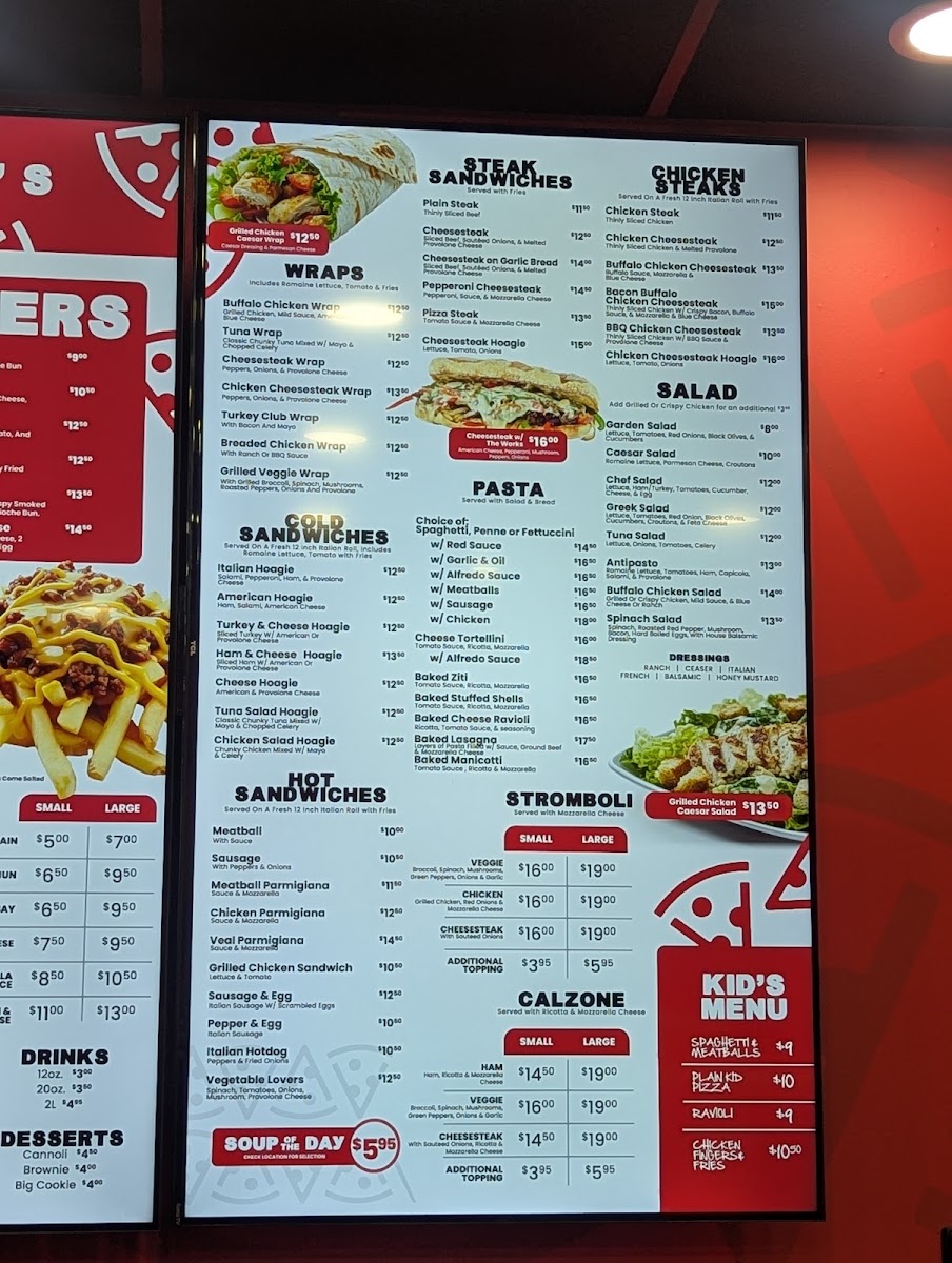 Avonna's Place menu board