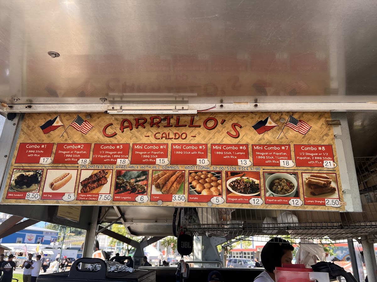 Carillo’s Caldo menu board