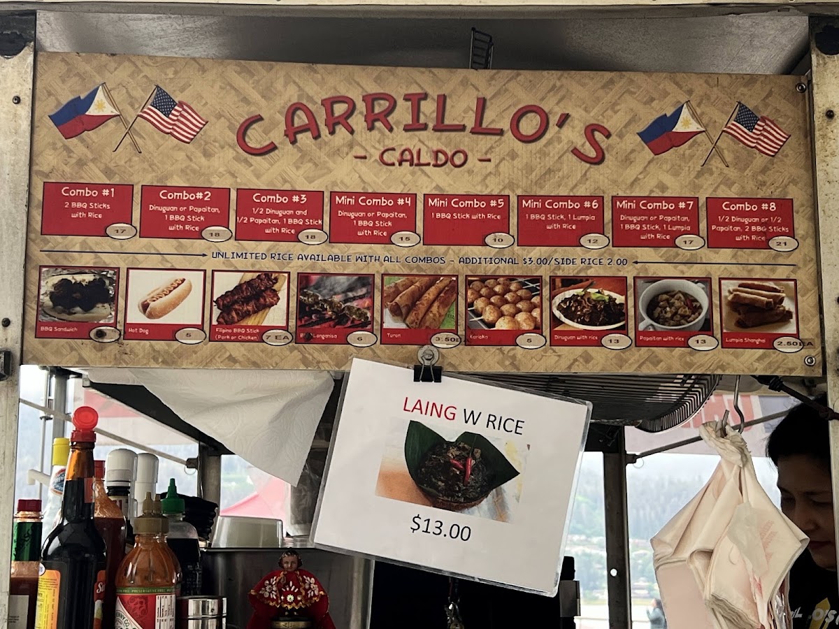 Carillo’s Caldo menu board