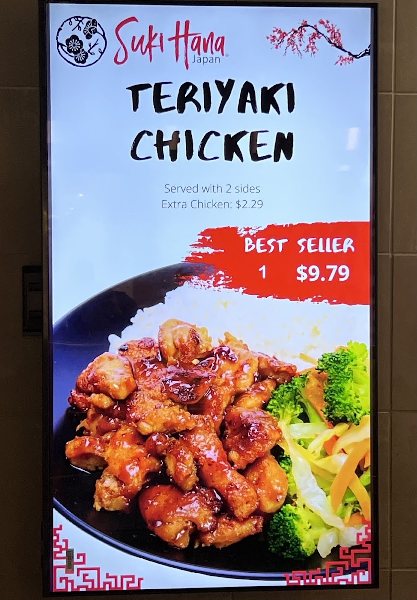 Suki Hana menu board