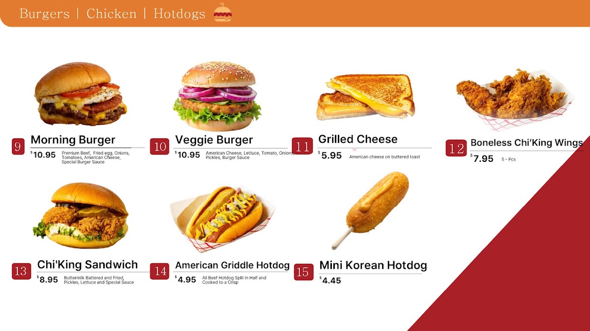 Burger Kraze menu board