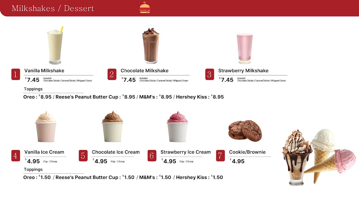 Burger Kraze menu board